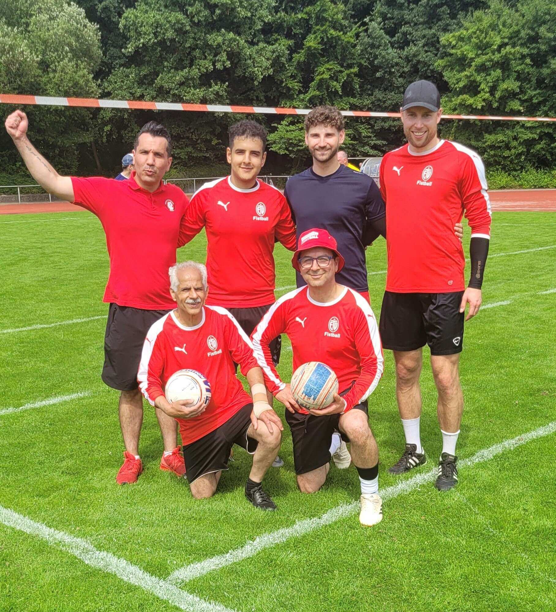 gruppenfoto der Herrenmannschaft Faustball