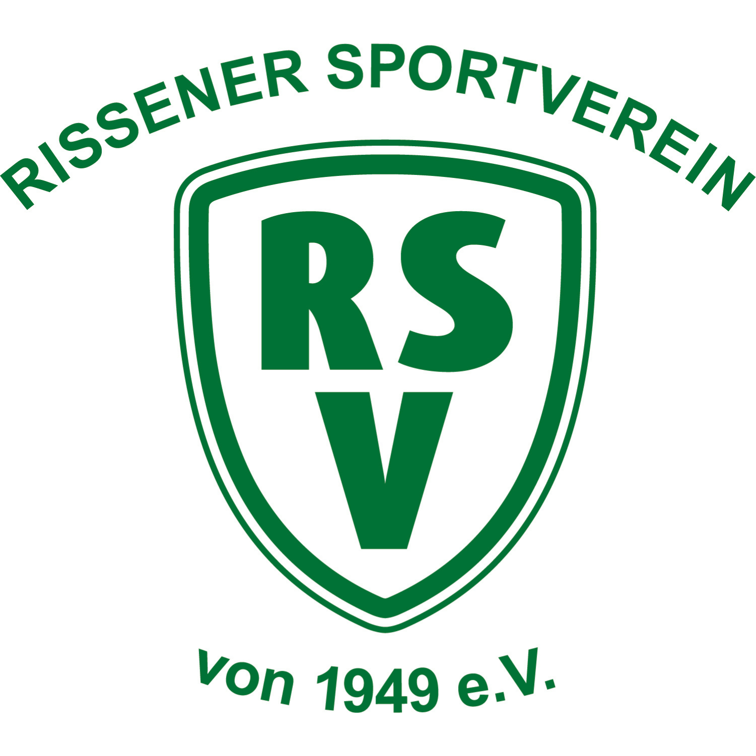 Grünes Logo des Rissener SV von 19149 auf weißem Grund